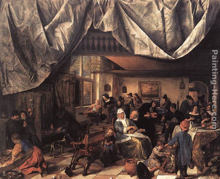 The Life of Man painting - Jan Steen The Life of Man art painting